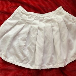 white skirt